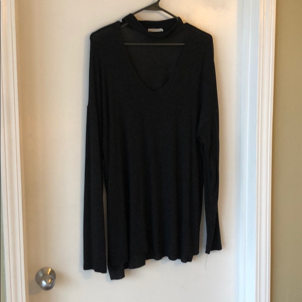 Charcoal choker top